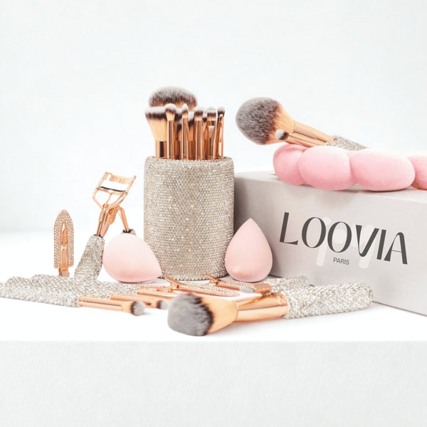 Box Makeup "Rose Argent" 30 pièces